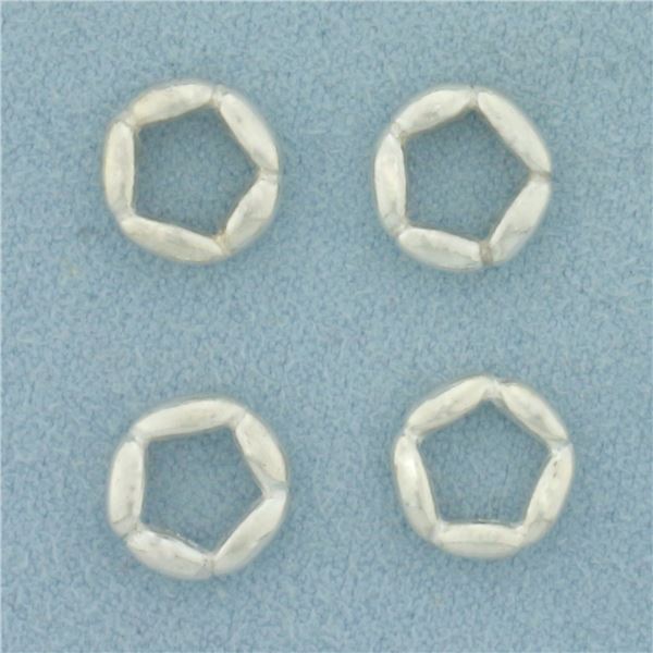 Pandora Elegant Embrace Spacer Beads Set of 4 in Sterling Silver