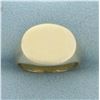 Image 1 : Oval Signet Ring in 14k Yellow Gold