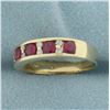 Image 2 : Ruby And Diamond Ring in 14K Yellow Gold