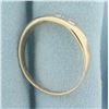 Image 3 : Mens 3-Stone Diamond Flush Set Wedding Ring in 14k Yellow Gold