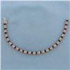 Image 1 : Ruby and Diamond Tennis Bracelet in 14k Yellow Gold