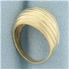 Image 3 : Striped Dome Ring in 14k Yellow Gold