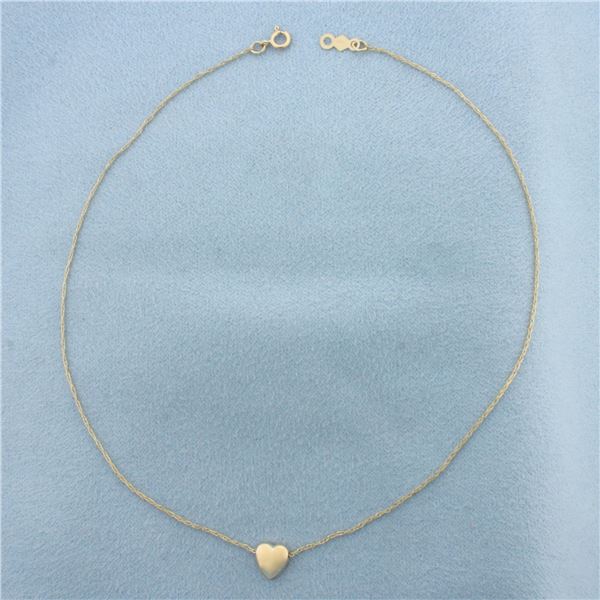 Heart  Anklet in 14k Yellow Gold