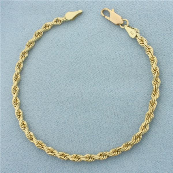 Rope Link Bracelet in 14k Yellow Gold