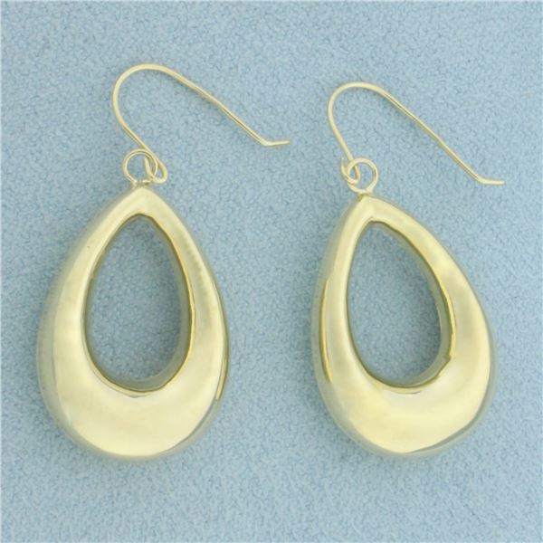 Teardrop Dangle Earrings in 10k Yellow Gold