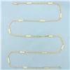 Image 1 : 32 Inch Bar and Link Chain Necklace in 14k Yellow Gold