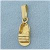Image 1 : Sandal Pendant or Charm in 14k Yellow Gold