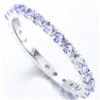 Image 2 : Tanzanite Eternity Stacking Band Ring in Sterling Silver