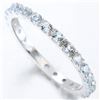 Image 1 : Sky Blue Topaz Eternity Stacking Band Ring in Sterling Silver