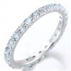 Image 2 : Sky Blue Topaz Eternity Stacking Band Ring in Sterling Silver