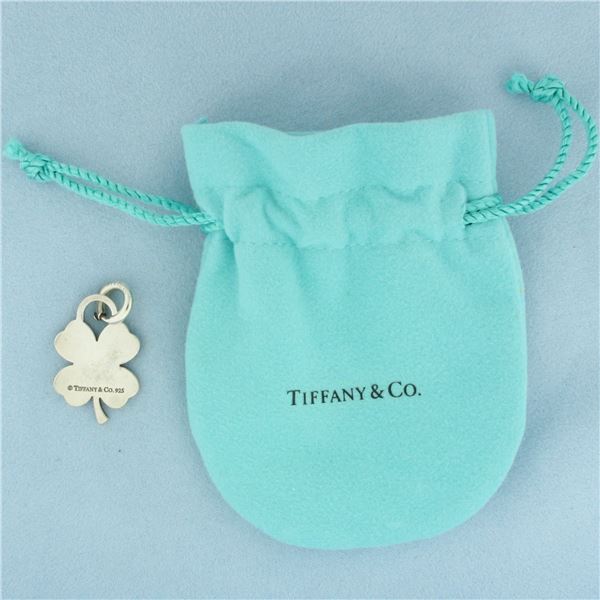 Tiffany and Co. Four Leaf Clover Shamrock Charm or Pendant in Sterling Silver