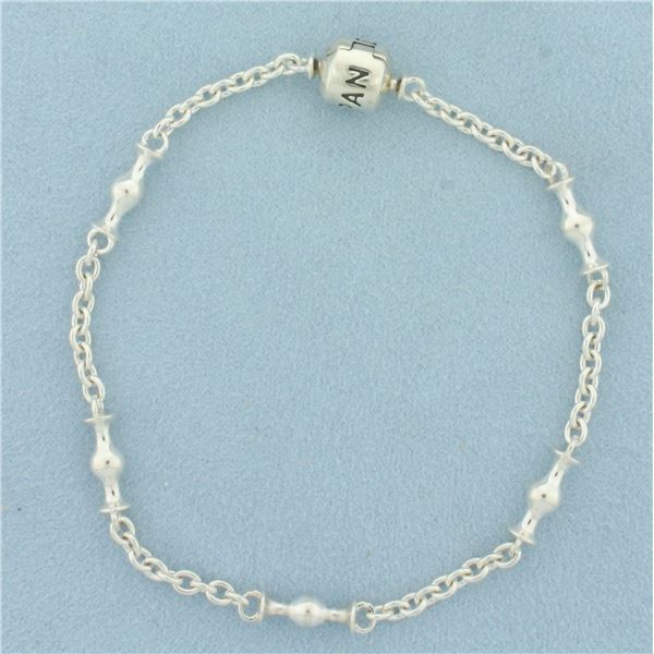 Pandora 5 Clip Station Charm Bracelet in Sterling Silver