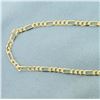 Image 2 : 20 Inch Figaro Link Chain Necklace in 14K Yellow Gold