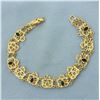 Image 1 : Enamel Inlay Filigree Bracelet in 21K Yellow Gold