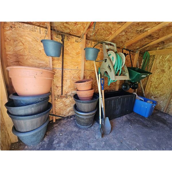 Garden Pots, Golfgreen Spreader, Hoses, Tools, and More