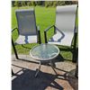 Image 4 : Four Grey Mesh Patio Chairs with Table