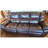 Image 1 : Comfy Brown Leather Electric Reclining Sofa