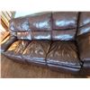 Image 2 : Comfy Brown Leather Electric Reclining Sofa