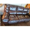 Image 4 : Comfy Brown Leather Electric Reclining Sofa