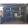 Image 2 : Dark Brown Wood TV Stand – Contents Not Included