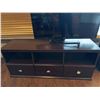 Image 2 : Modern Dark Wood Entertainment Console 5 Feet Long