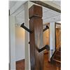 Image 2 : Solid Wood Hall Tree Coat Rack with Metal Hooks