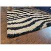 Image 2 : Black and White Shag Rug With Zebra Stripe Pattern