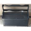 Image 2 : Black Painted Wooden Storage Bench with Backrest