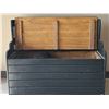 Image 3 : Black Painted Wooden Storage Bench with Backrest