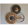 Image 1 : Howard Miller Oversized Gear Wall Clock Trio 3x3 Feet