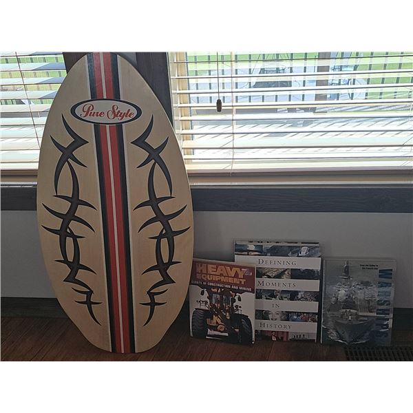 Pure Style Skimboard With 3 Hardcover Books