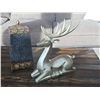 Image 2 : Metal Deer Sculptures with Two Decorative Lidded Boxes