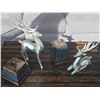 Image 4 : Metal Deer Sculptures with Two Decorative Lidded Boxes