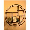 Image 1 : Large Round Metal Wall Shelf With Decor