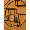 Image 2 : Large Round Metal Wall Shelf With Decor