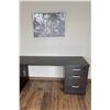 Image 2 : L-Shaped Dark Wood Office Desk