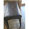 Image 1 : Modern Dark Brown Faux Leather Bench