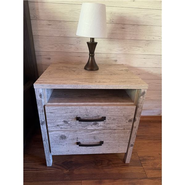 Modern Nightstand with Lamp