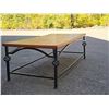 Image 3 : Rectangular Wood and Metal Coffee Table with Lattice Sides