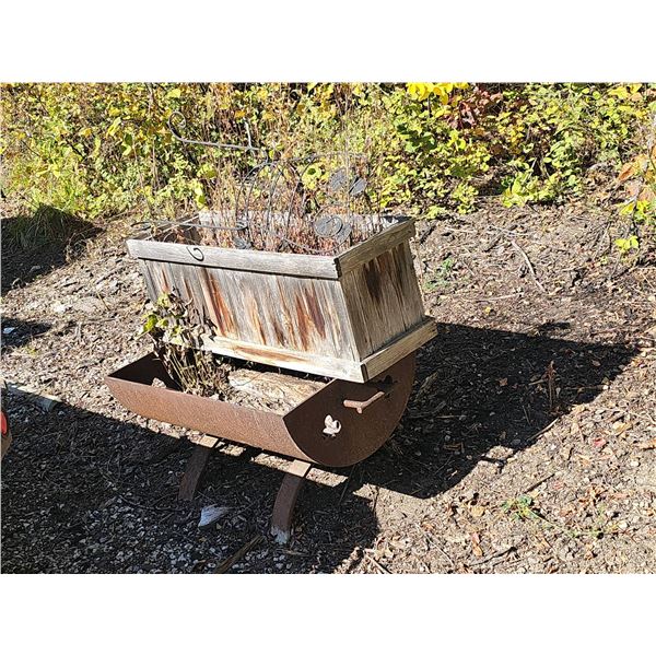 Metal Firepit with Planter