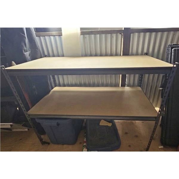 Two Metal Utility Shelves