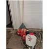 Image 1 : Gas Cans, Chapin Sprayer, and Lawn Rake