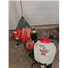 Image 2 : Gas Cans, Chapin Sprayer, and Lawn Rake