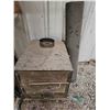 Image 1 : Metal Wood Burning Stove With Front Door And Removable Pipe
