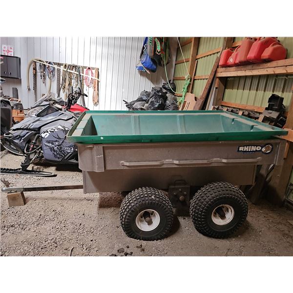 Rhino Tuff Utility Dump Trailer with Tandem Wheels and Tow Hitch