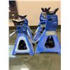 Image 1 : Four Blue Steel Jack Stands 3.5 Tonne Capacity Each