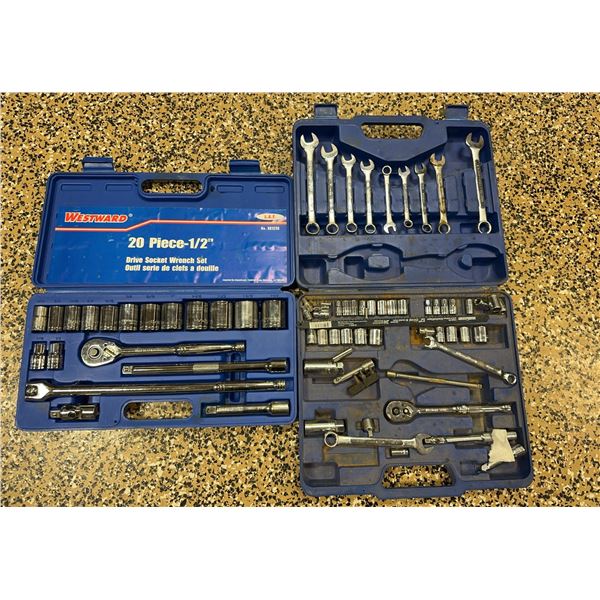 Westward 20 Piece 1/2" Drive Socket Wrench Set and Extra Sockets, Wrenches, Extensions