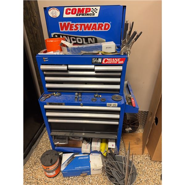 Westward 8-Drawer Tool Chest, Welding Rods, Grinding Discs, Hand Tools, Accessories