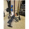 Image 2 : Adjustable AresFit Bench, Squat Rack, Rogue Weight Plates, Barbell, Medicine Ball