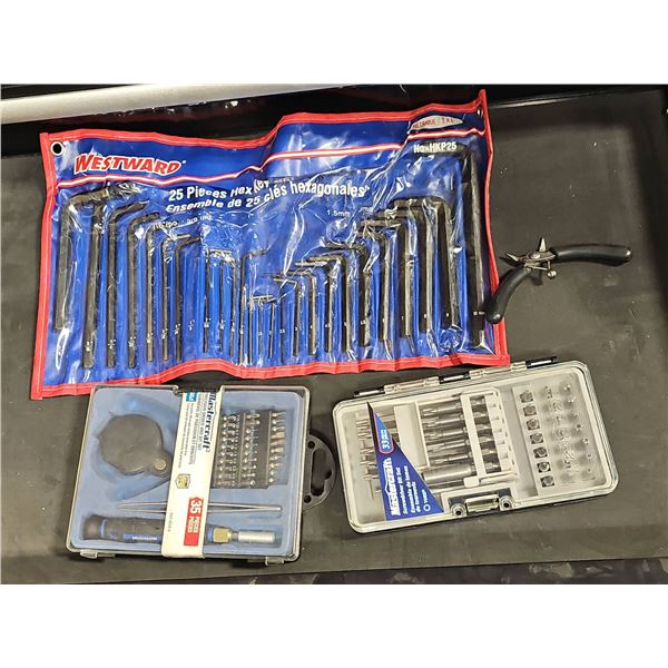 Westward 25-Piece Hex Key Set and Mastercraft 35-Piece Precision Driver Kit